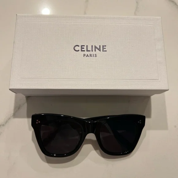 Celine CAT EYE S004 IN ACETATE WITH POLARIZED LENSES BLACK